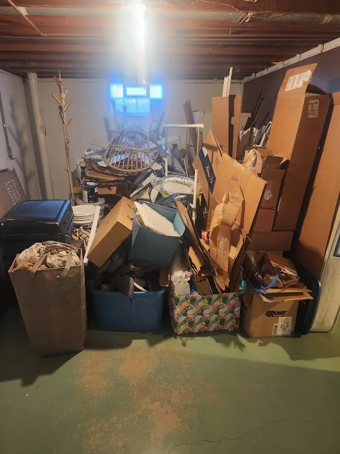 Roll-off dumpster container at job site for 15 Yard Dumpster Rental in Watchung